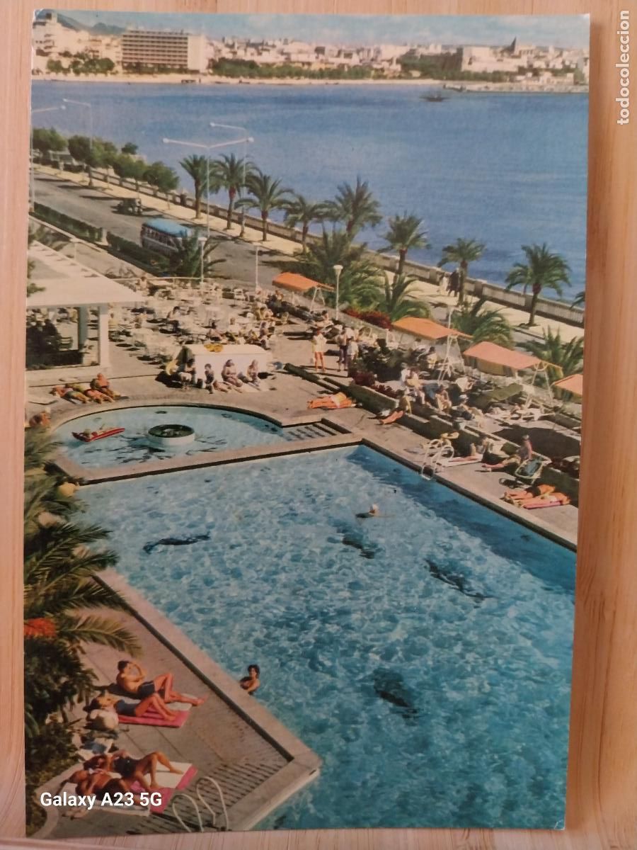 Postales: PASEO MARITIMO PALMA MALLORCA ED RAKER 7 SC ORIGINAL ___ MUY ANIMADA PISCINA