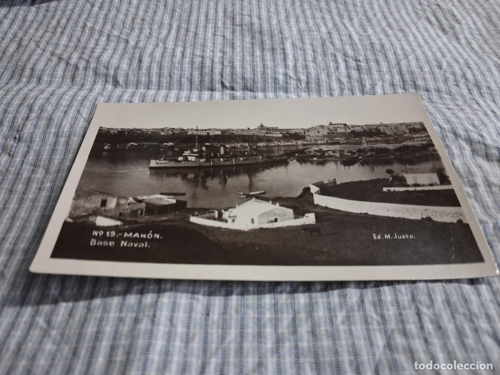 Postales: Postal antigua Menorca. Mah&oacute;n. Base Naval. Ed. Justo