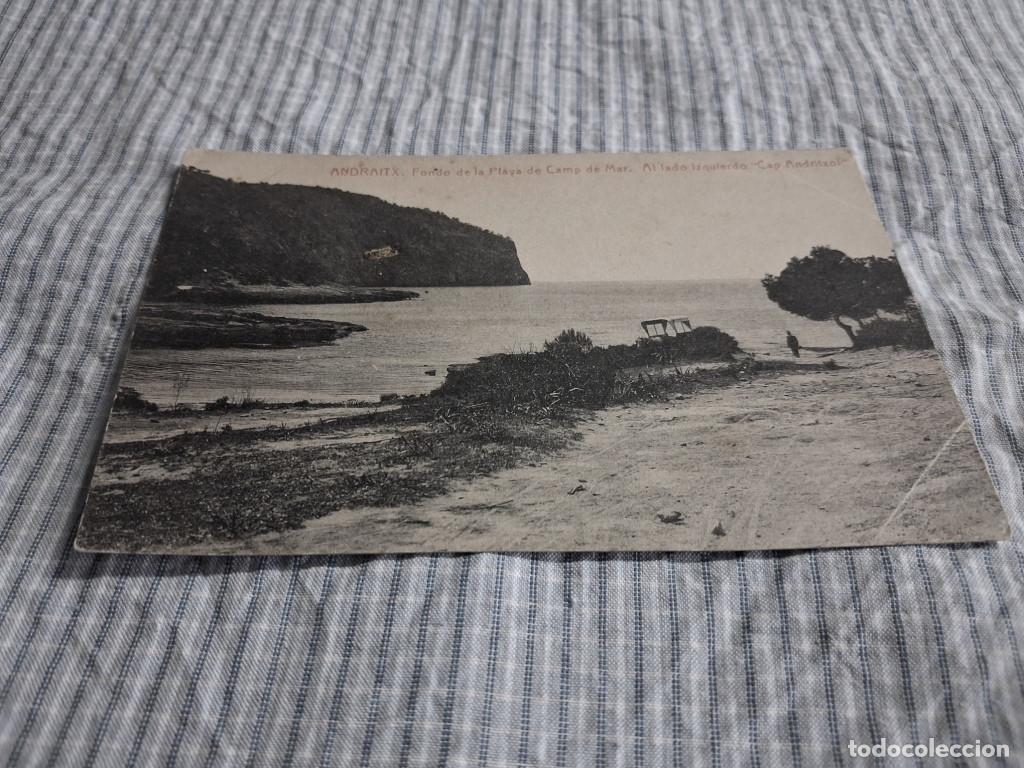 Postales: 039 Postal antigua Mallorca. Andraitx. Fondo de Playa de Camp de Mar. Cap Andritxol. Thomas.