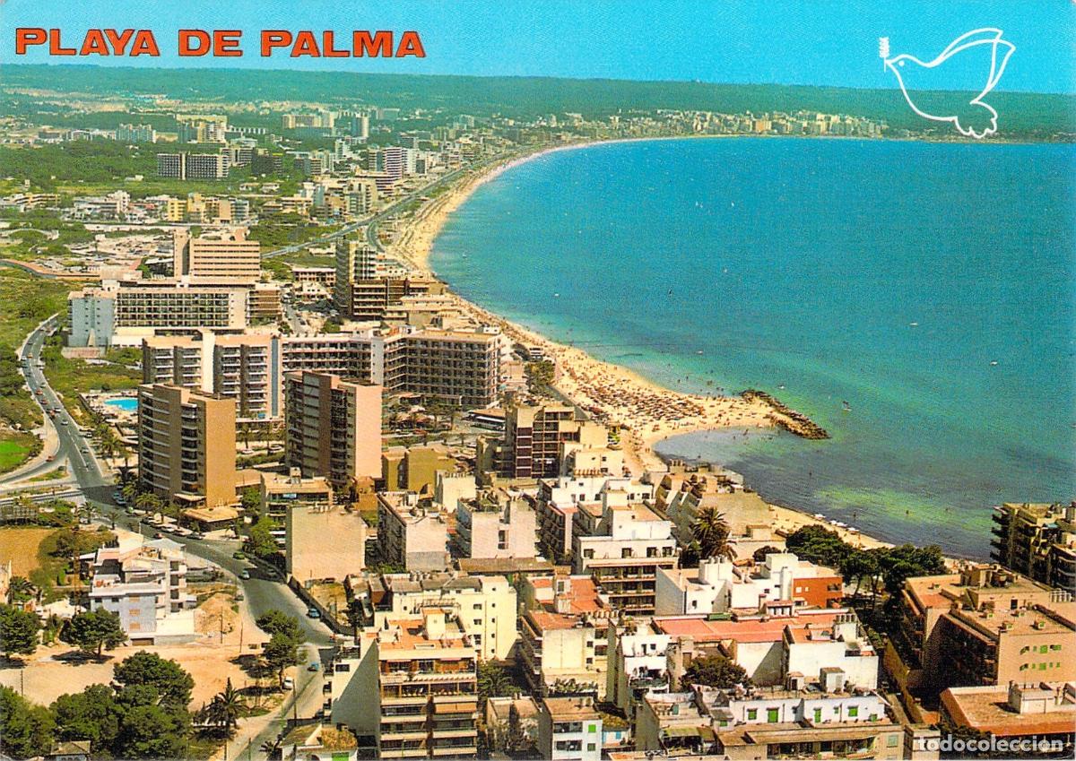 Postales: Postal de Playa de Palma en Mallorca, Vista A&eacute;rea de la Costa