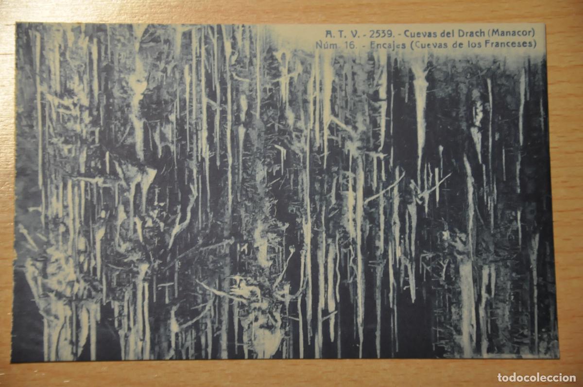 Postales: postal cuevas del drach (manacor) n&uacute;m. 16, (cuevas de los franceses), atv 2539