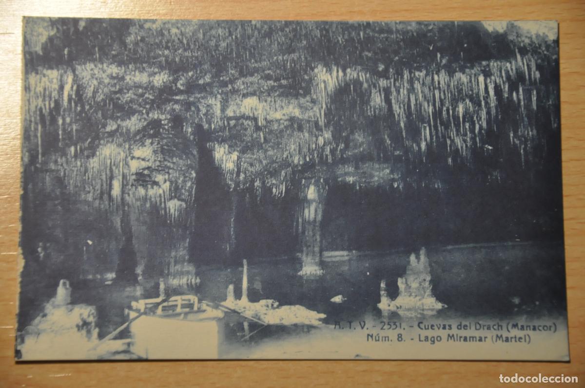 Postales: postal cuevas del drach (manacor) n&uacute;m. 8, lago miramar (martel), atv 2531