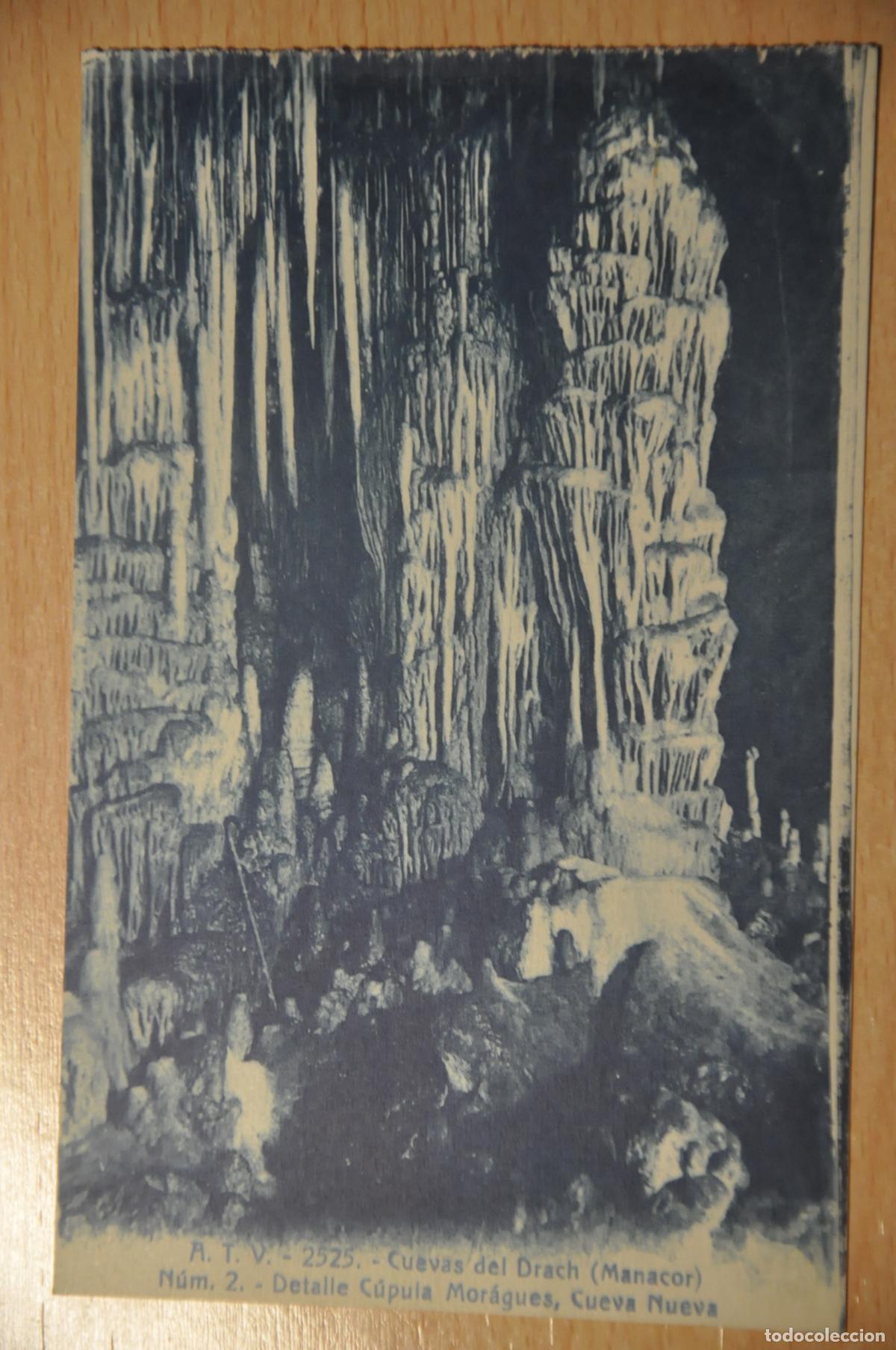 Cartes Postales: postal cuevas del drach (manacor) n&uacute;m. 2, detalle cupula moragues, cueva nueva, atv 2525