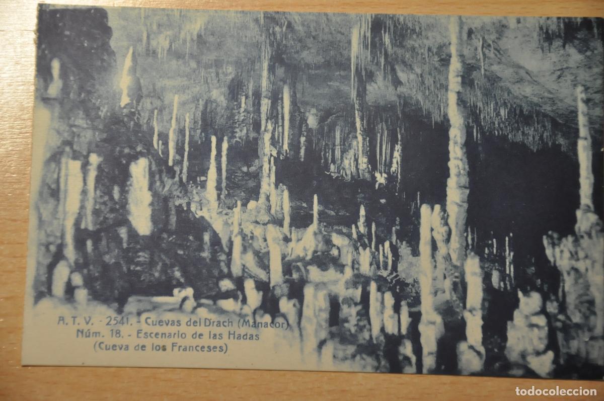 Postales: postal cuevas del drach (manacor) n&uacute;m. 18, escenario de las hadas, cuevas franceses, atv 2541