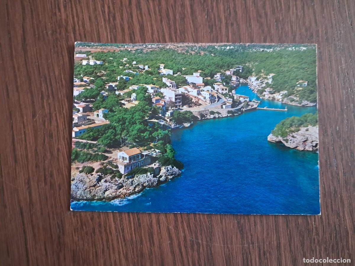 Postales: postal de Espa&ntilde;a, vista a&eacute;rea Cala Figuera, Santany&iacute;, Mallorca. a&ntilde;o 1965.