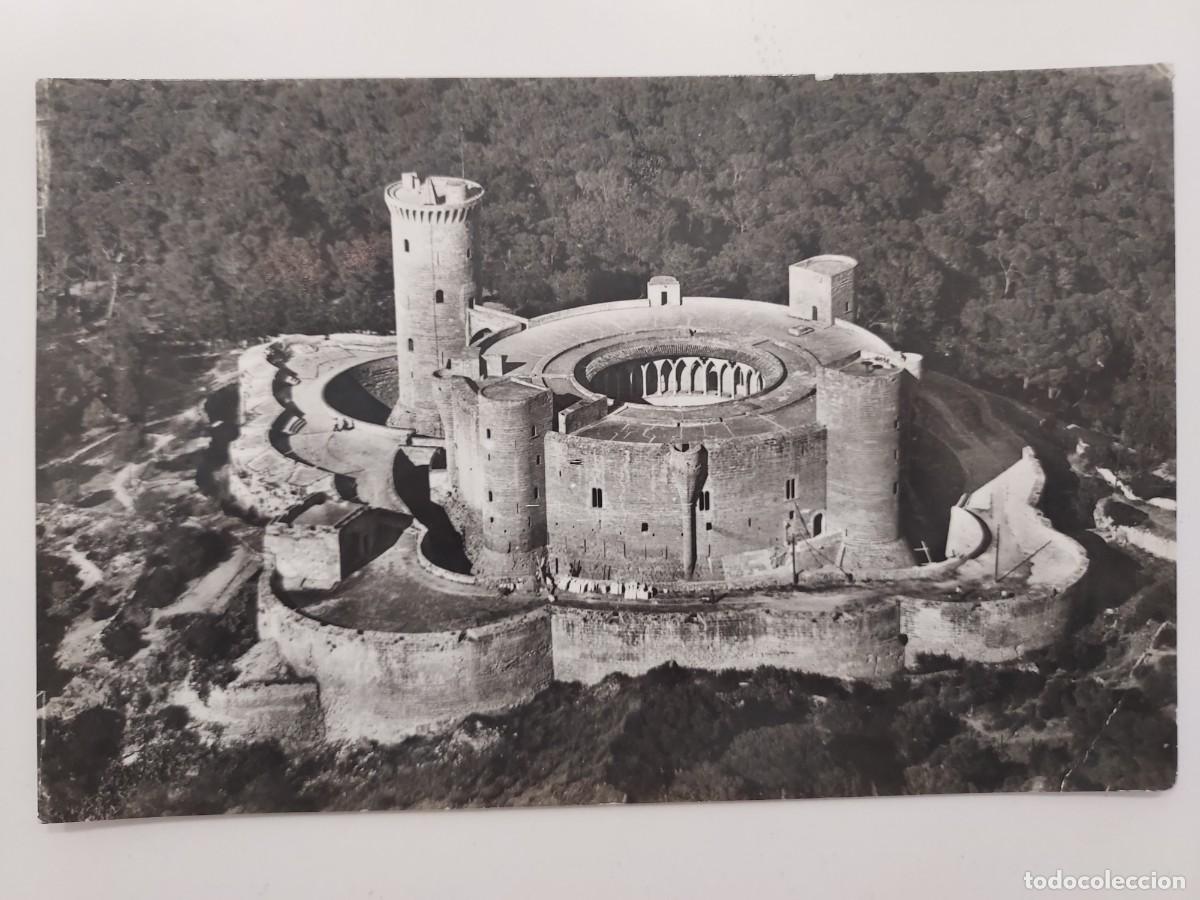 Postales: POSTAL MALLORCA PALMA CASTILLO DE BELLVER VISTA AEREA. 1958. CIRCULADA. CASA PLANAS