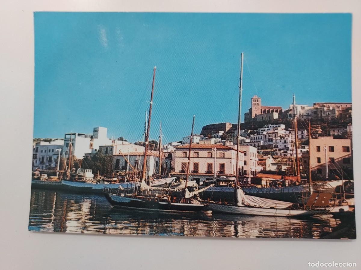 Postales: POSTAL IBIZA PUERTO. 1972. SIN CIRCULAR. PUBLICIDAD IBERIA LINEAS AEREAS