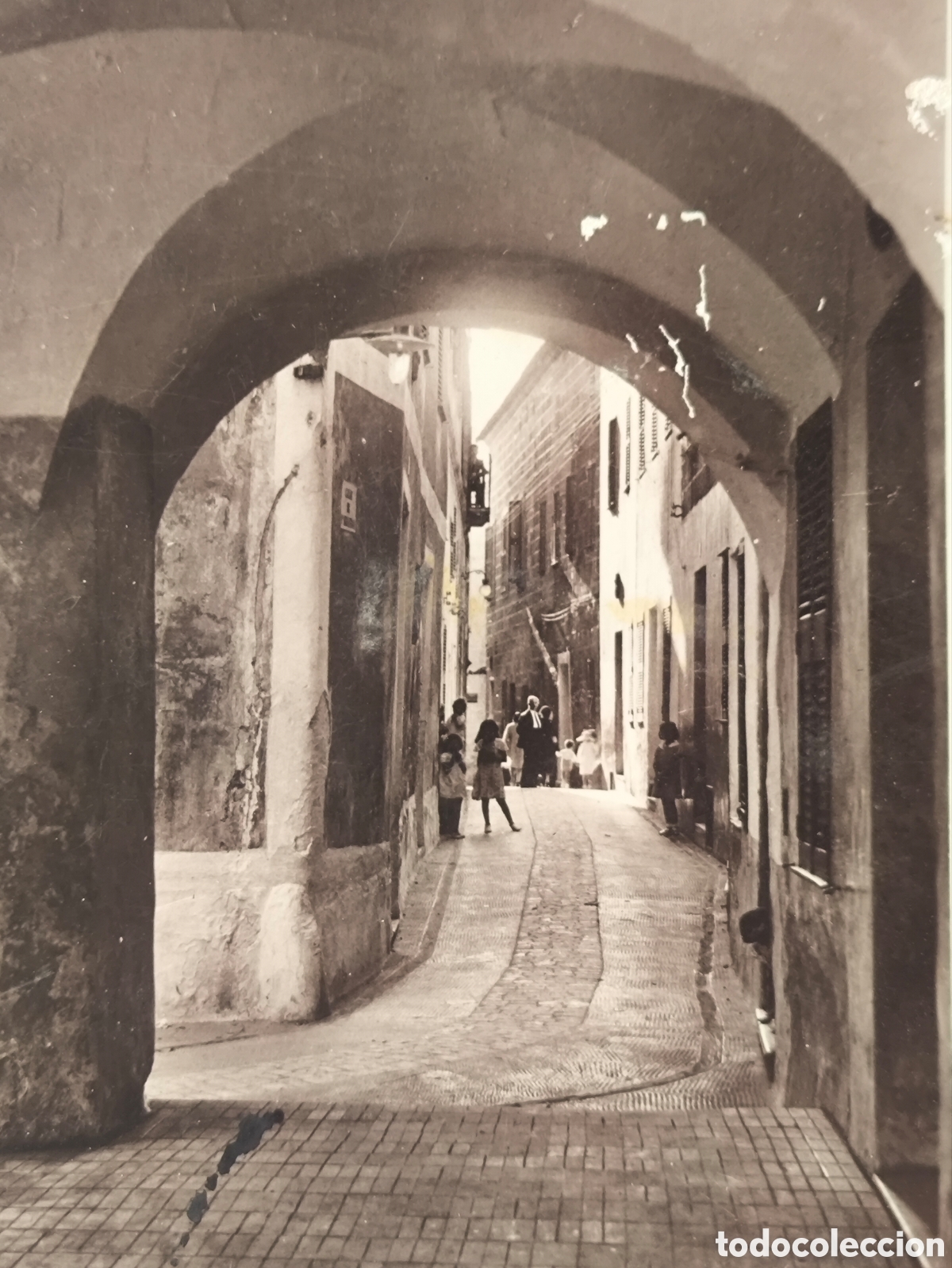 Postales: CIUTADELLA POSTAL FOTOGR&Aacute;FICA REVERSO TALLER FOTOGR&Aacute;FICO ORIOL MENORCA BALEARS C. 1945