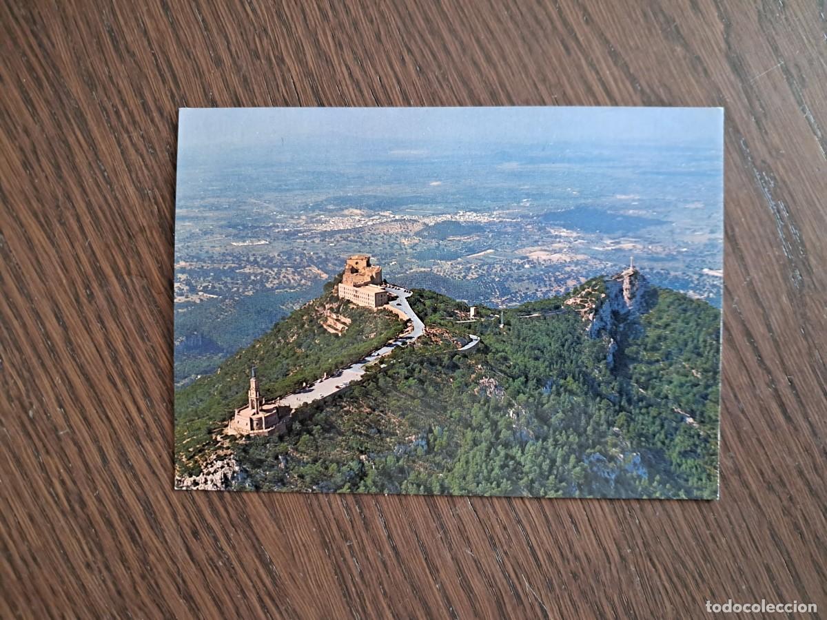 Postales: postal de Espa&ntilde;a, vista a&eacute;rea santuario de San Salvador, Felanitx, Mallorca n&ordm; ME 231. a&ntilde;os 70