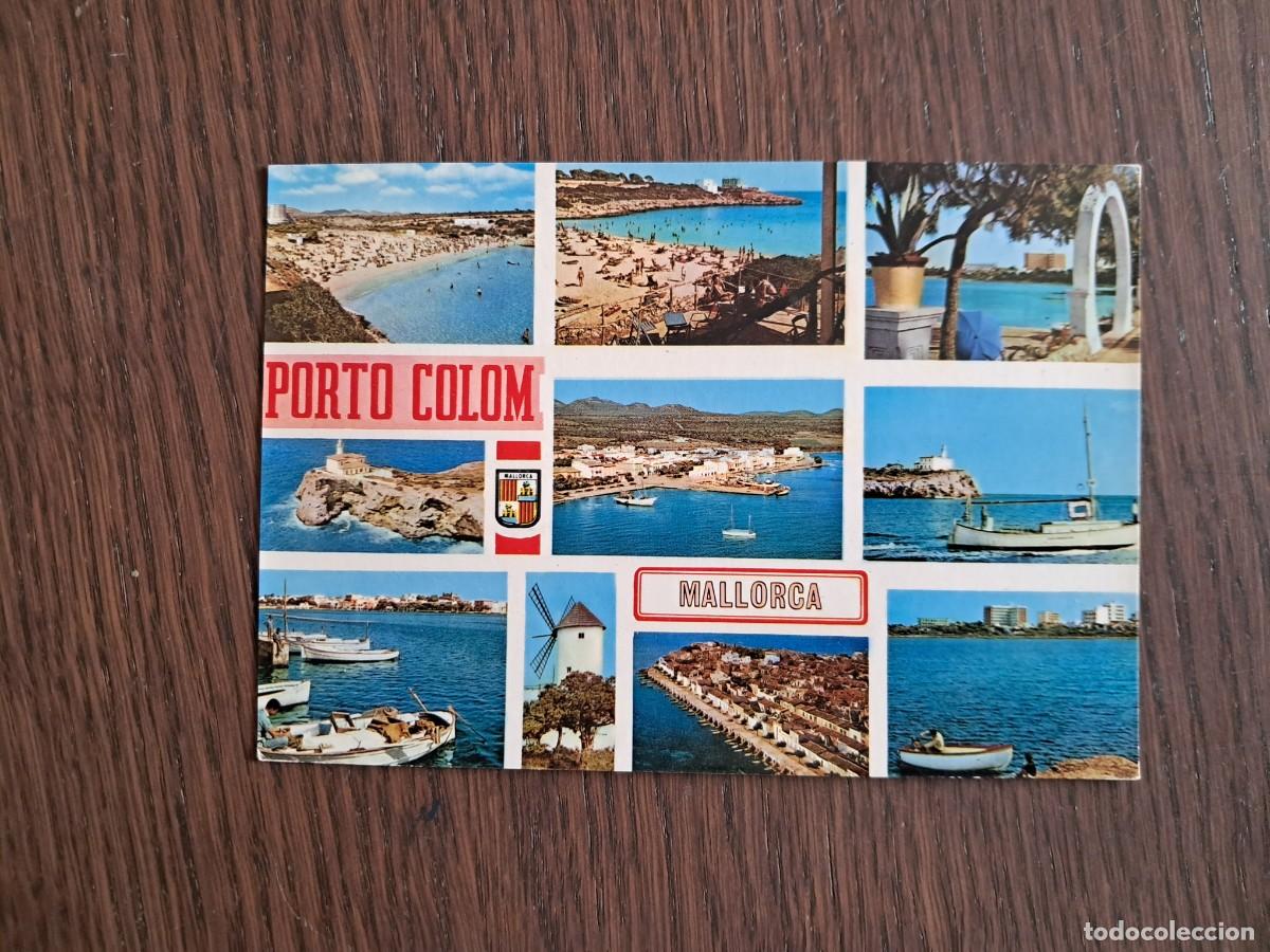 Postales: postal de Espa&ntilde;a, diferentes vistas de Porto Colom, Felanitx. Mallorca, a&ntilde;o 1968.