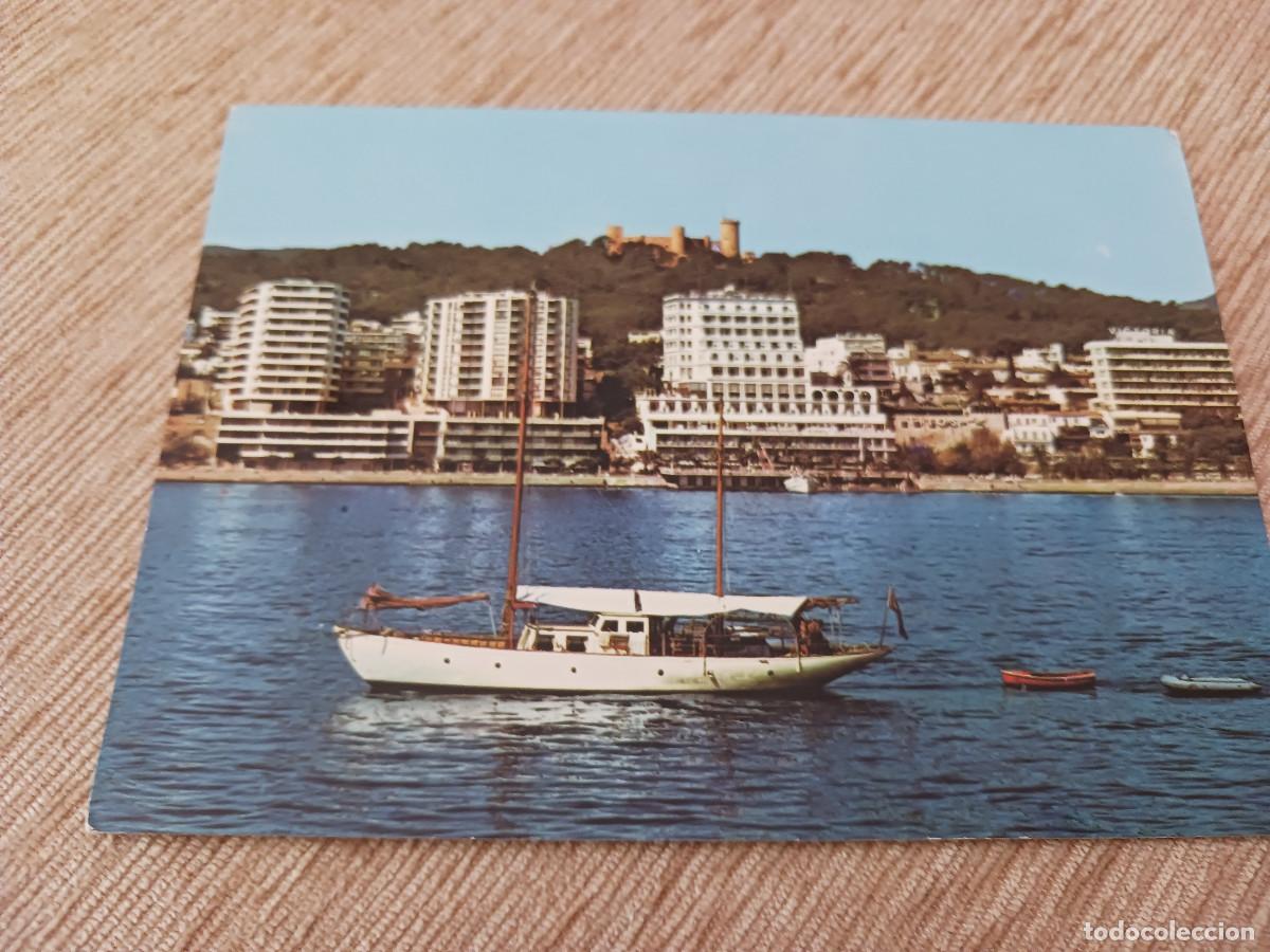 Postales: PALMA DE MALLORCA - HOTELES mediterraneo y victoria , bellver al fondo, ed. cyp