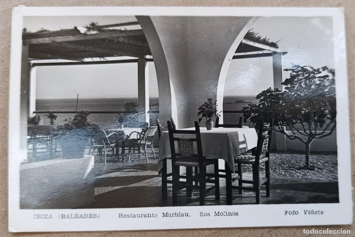 Postales: RESTAURANTE MARBLAU. SOS MOLINOS. IBIZA. BALEARES. VI&Ntilde;ETS.