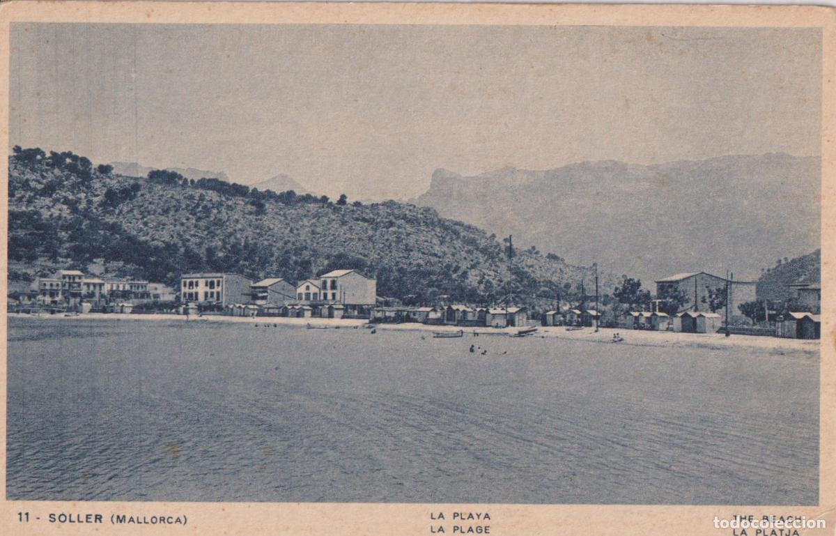 Postales: SOLLER (MALLORCA) LA PLAYA - HUECOGRABADO MUMBRU N&ordm;11 - S/C