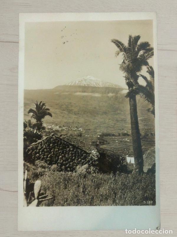Postales: CPA Canarias 1938 - Reverso Tenerife Ville y el Teide - Circulado por Correo A&eacute;reo a Alemania (Karl