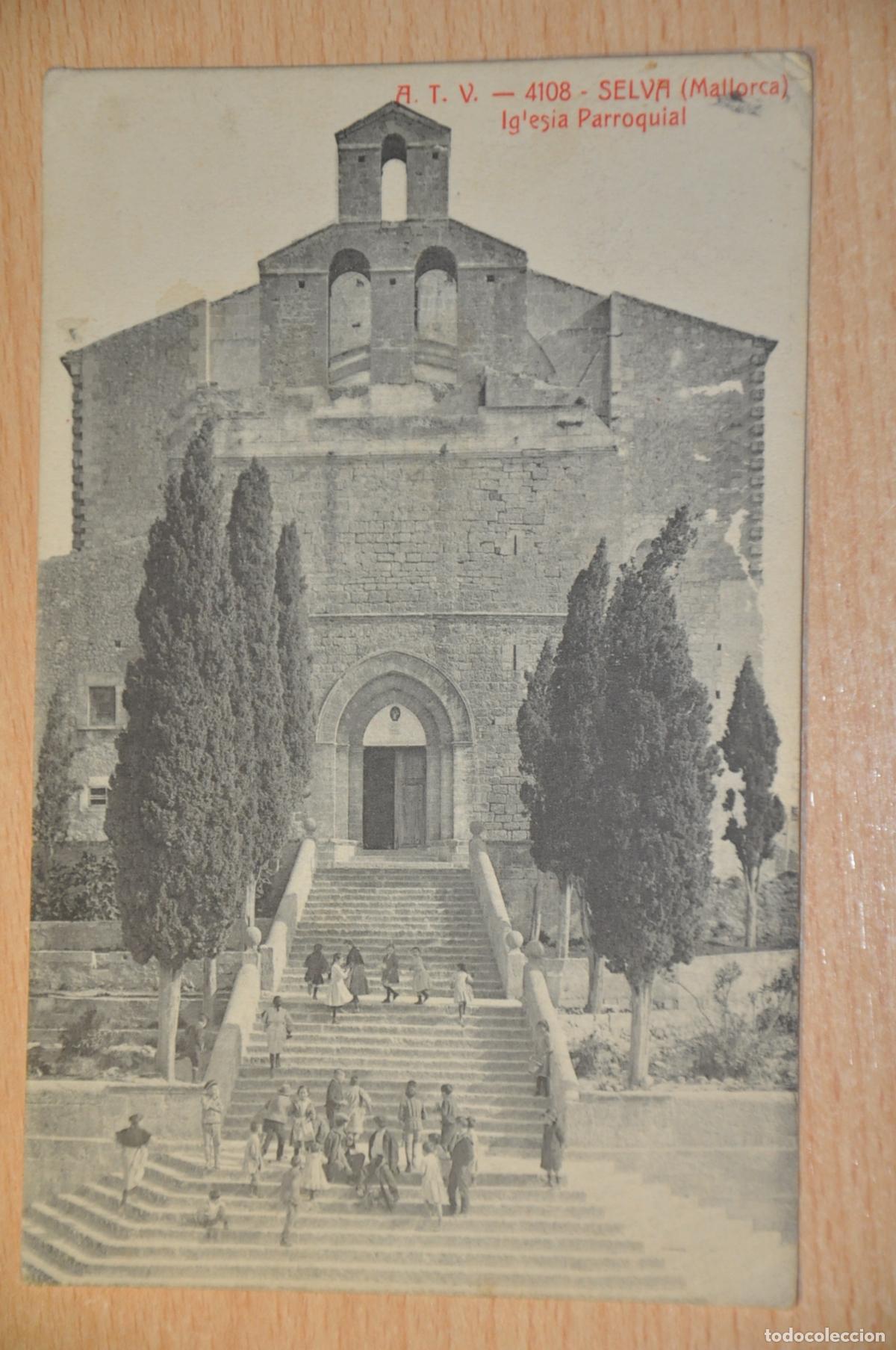 Postales: postal selva (mallorca), iglesia parroquial, atv 4108