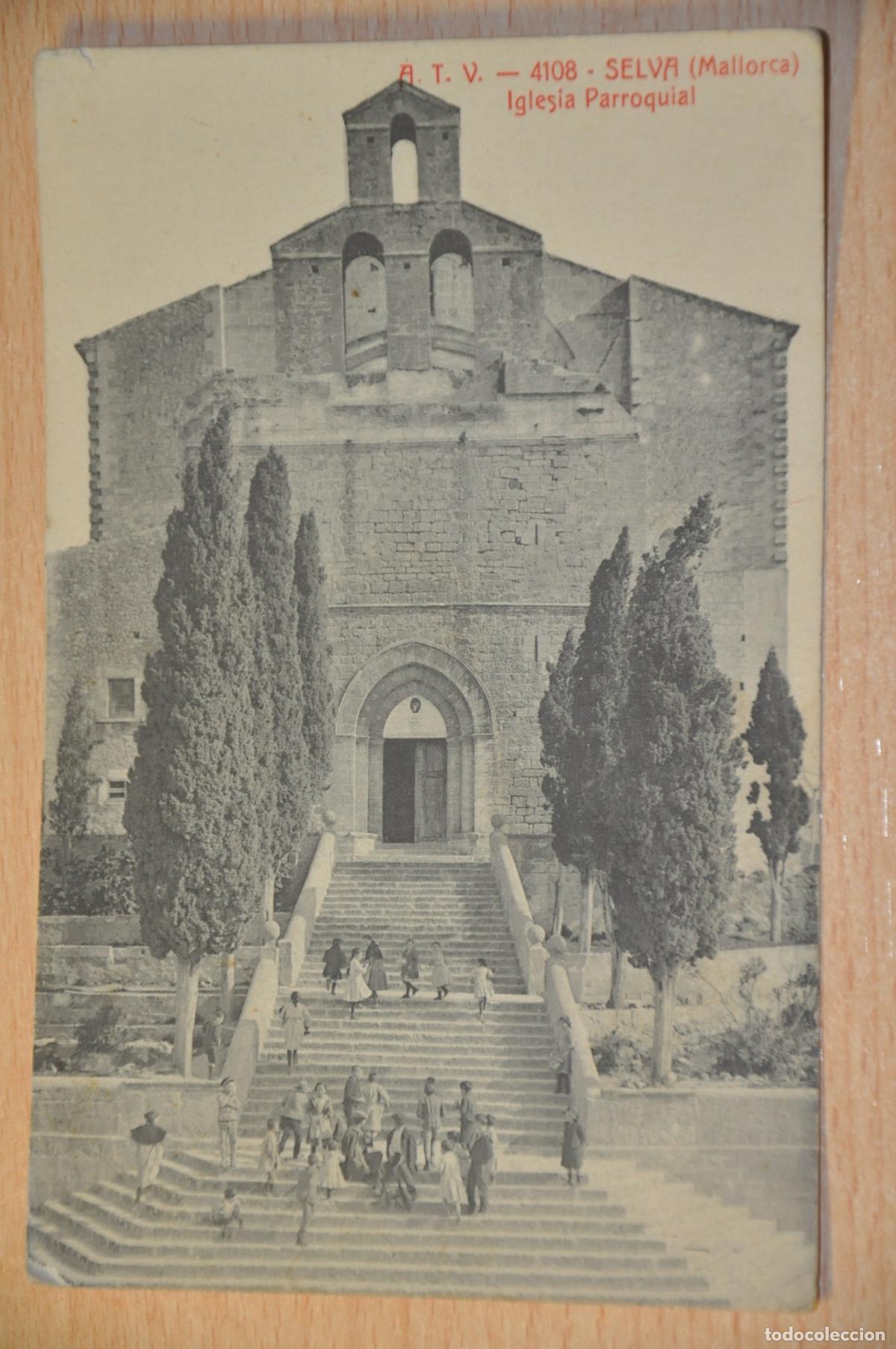 Postales: postal selva (mallorca), iglesia parroquial, atv 4108