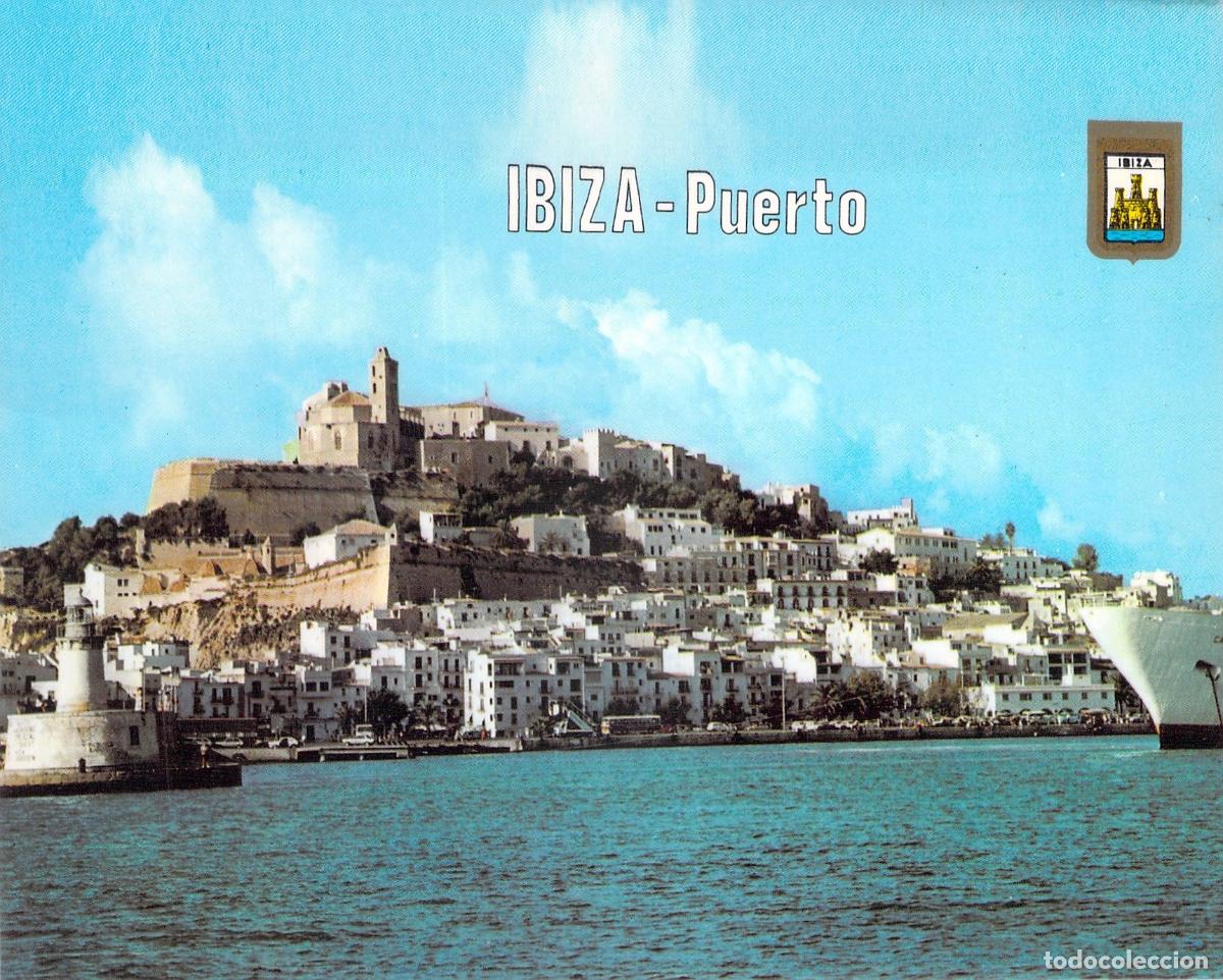 Postales: Postal del Puerto de Ibiza y Casco Antiguo de Dalt Vila