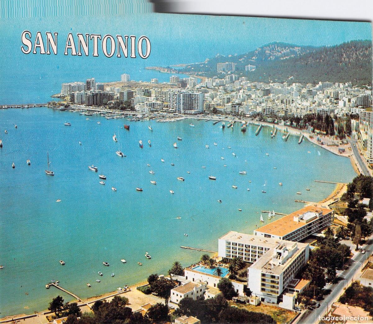 Postales: Postal de San Antonio Abad, Ibiza - Vista A&eacute;rea de la Bah&iacute;a