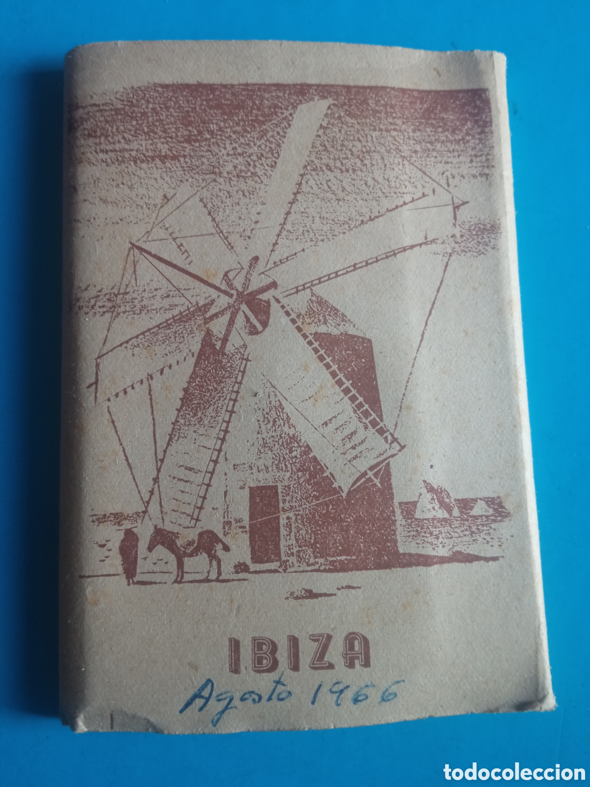 Postales: Antiguo acorde&oacute;n con 14 fotograf&iacute;as en miniatura de Ibiza, miden 98x68mm