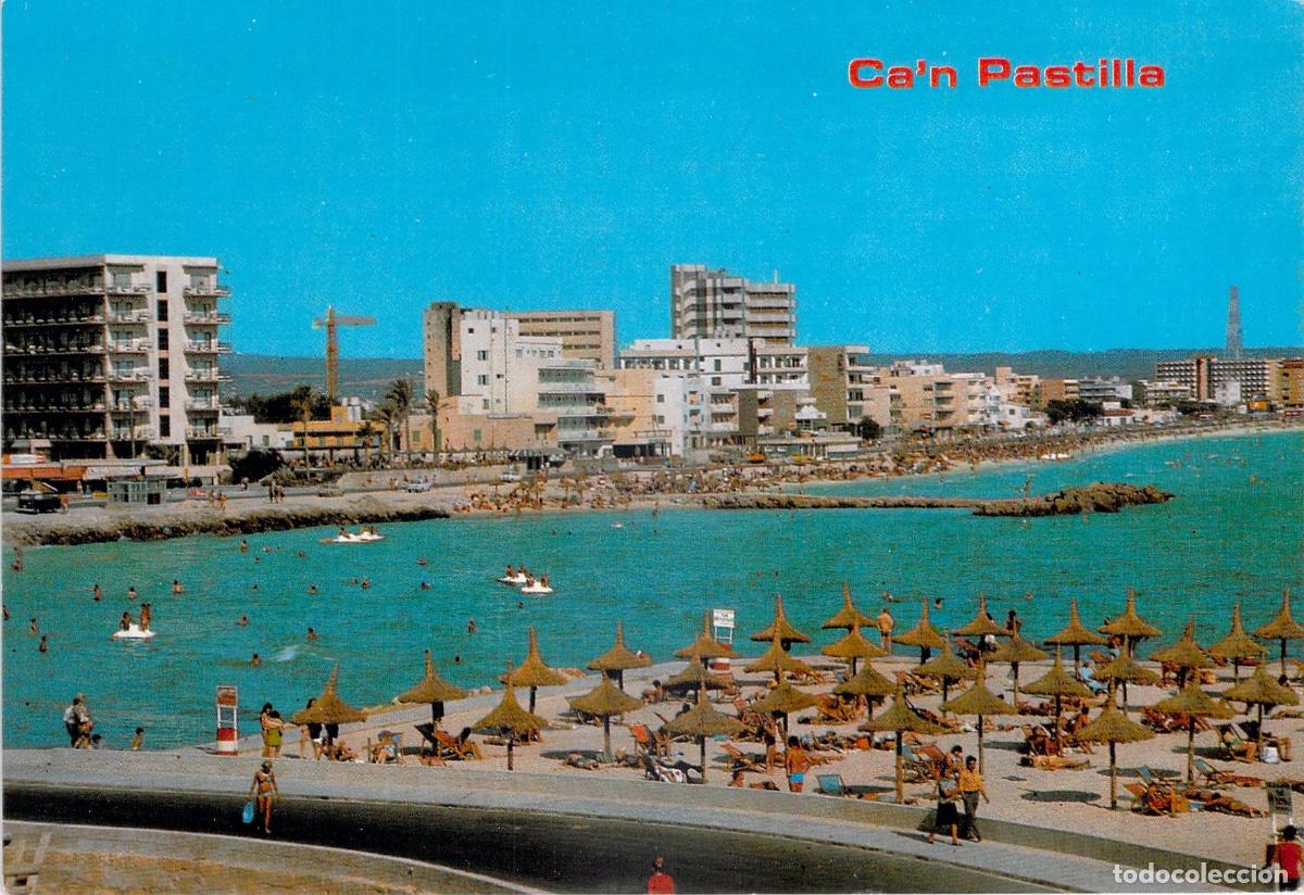 Postales: Postal de Can Pastilla en Mallorca, vista panor&aacute;mica de la playa
