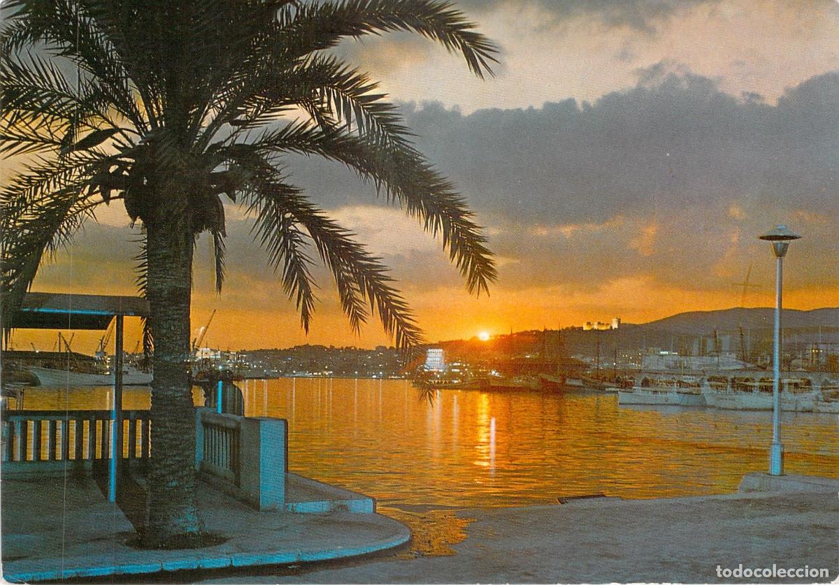 Postales: Postal de Palma de Mallorca atardecer en la bah&iacute;a