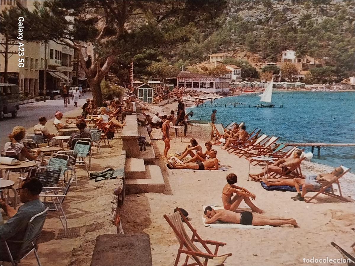 Postales: PLAYA SOLLER MALLORCA ED CASA PLANAS 1574 SC ORIGINAL MUY ANIMADA