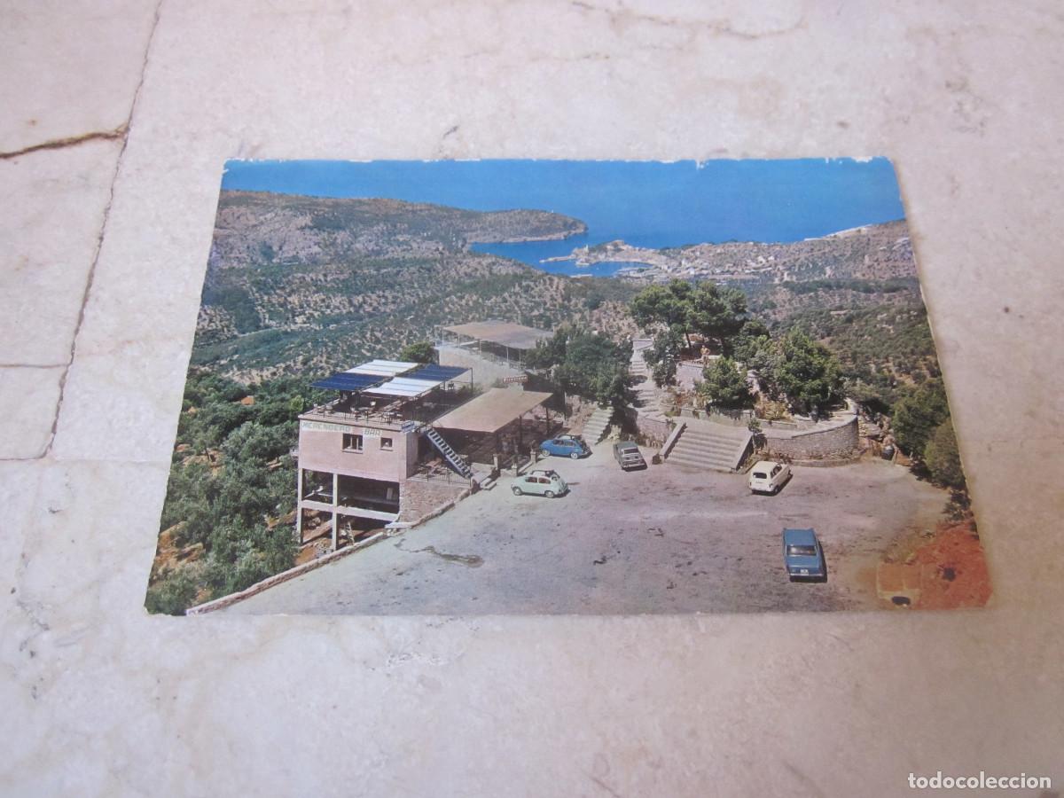 Postales: POSTAL ESCRITA VISTA AEREA DEL MIRADOR DE SES BARQUES - SOLLER - MALLORCA - 1985