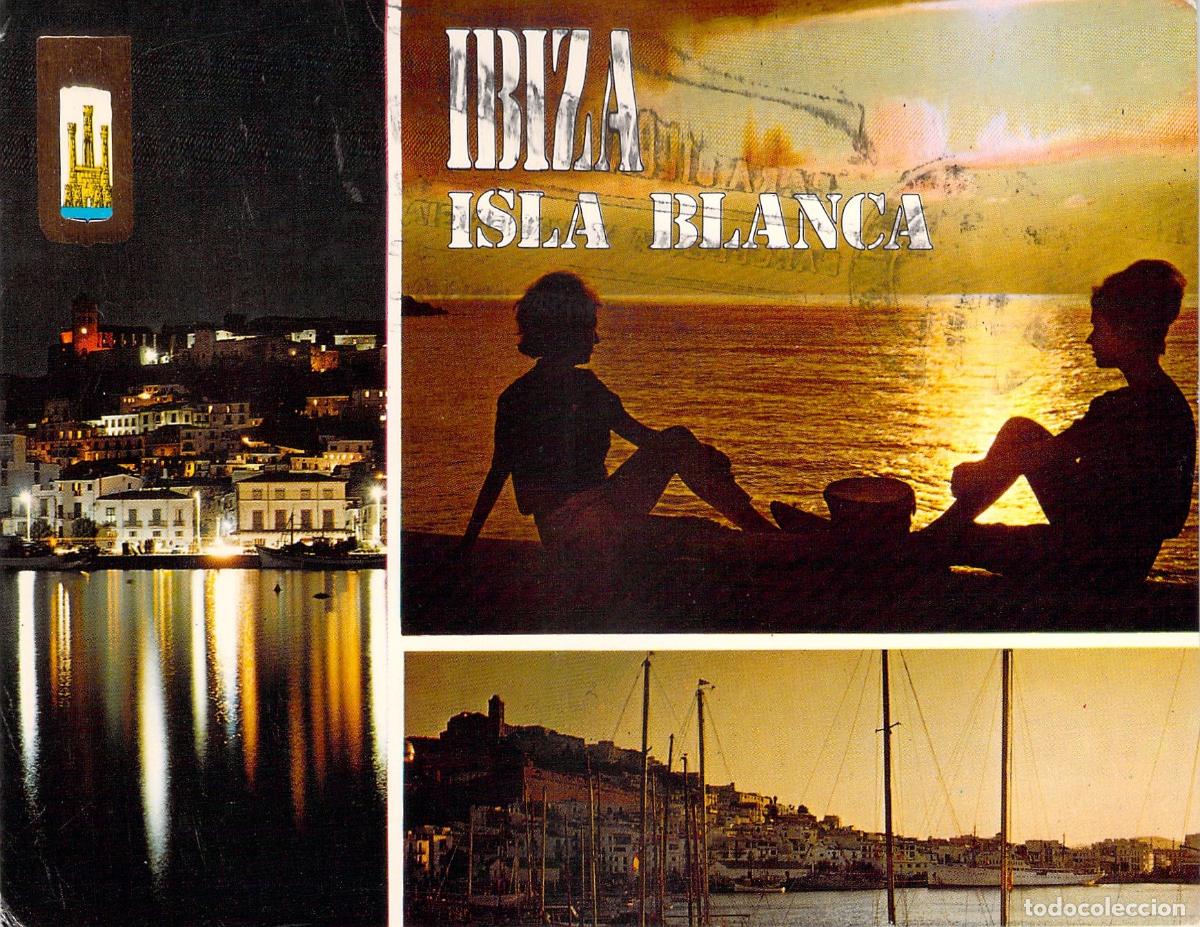 Postales: Postal de Ibiza Isla Blanca nocturna