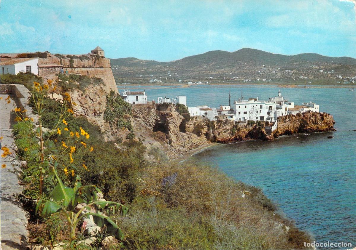 Postales: Postal de Ibiza, vista costera de la ciudad amurallada