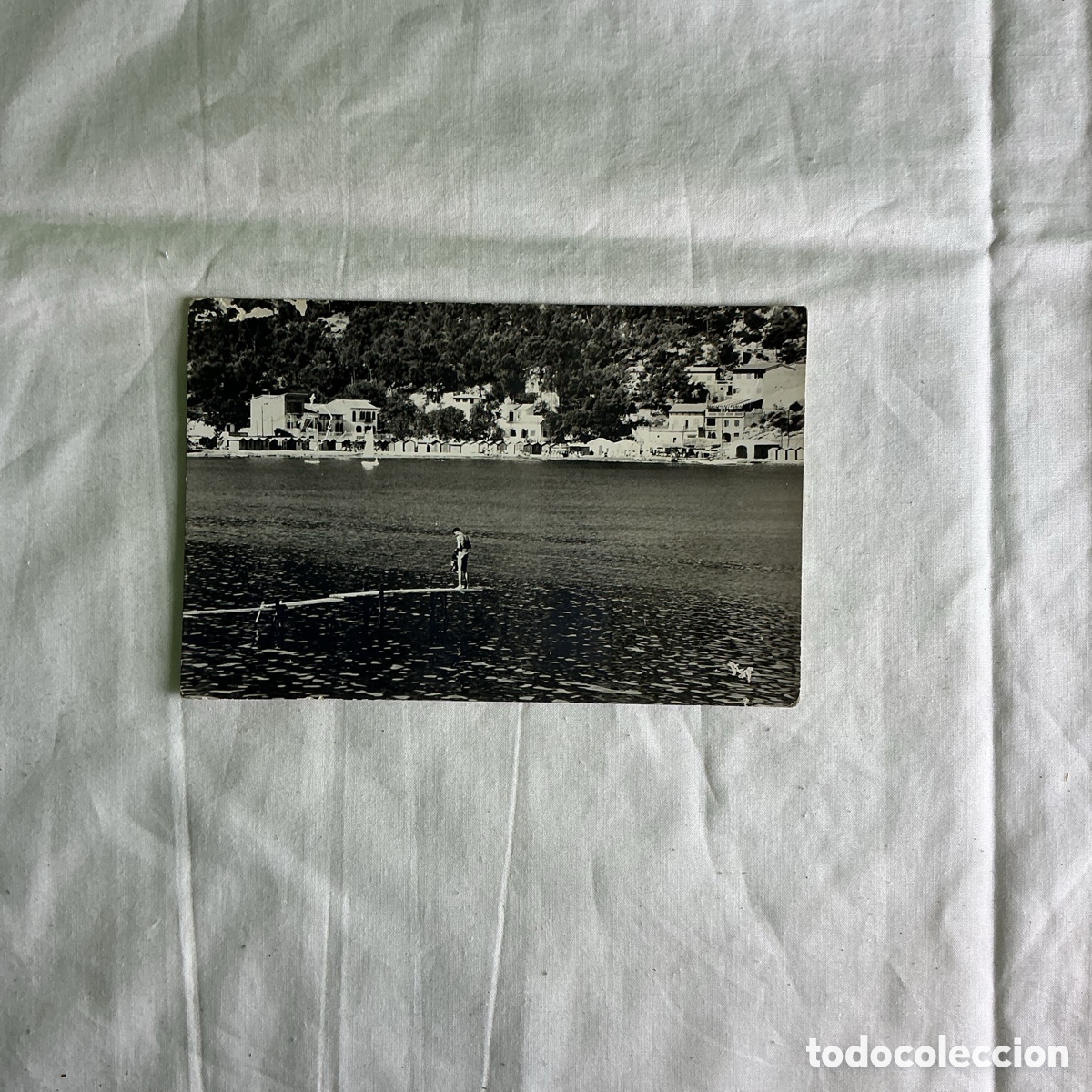Postales: Postal S&oacute;ller Playa Blanco y negro Original de la &eacute;poca 1961