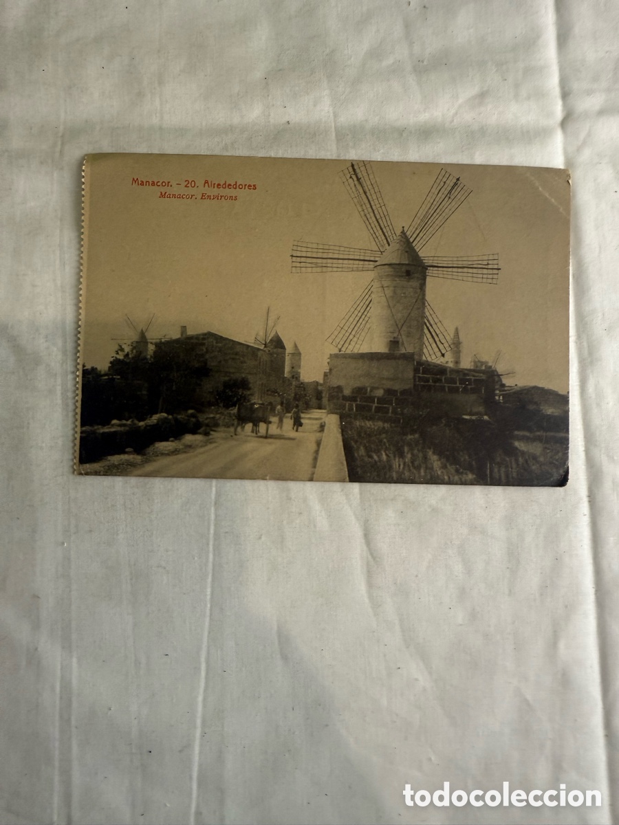 Postales: Postal Manacor &ndash; Molinos de viento &ndash; Blanco y negro &ndash; Original de la &eacute;poca