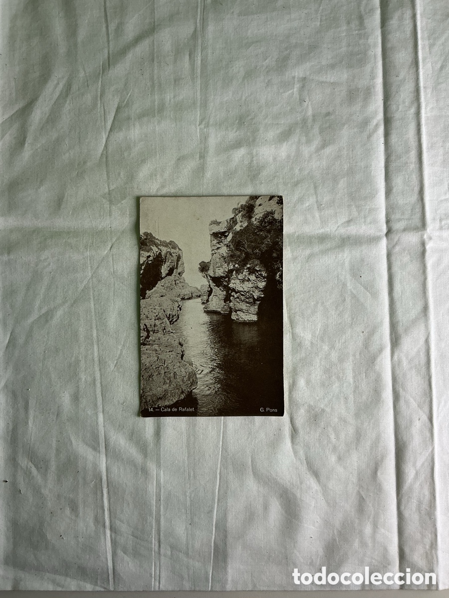 Postales: Postal Cala de Rafalet Menorca &ndash; Blanco y negro &ndash; Original de la &eacute;poca