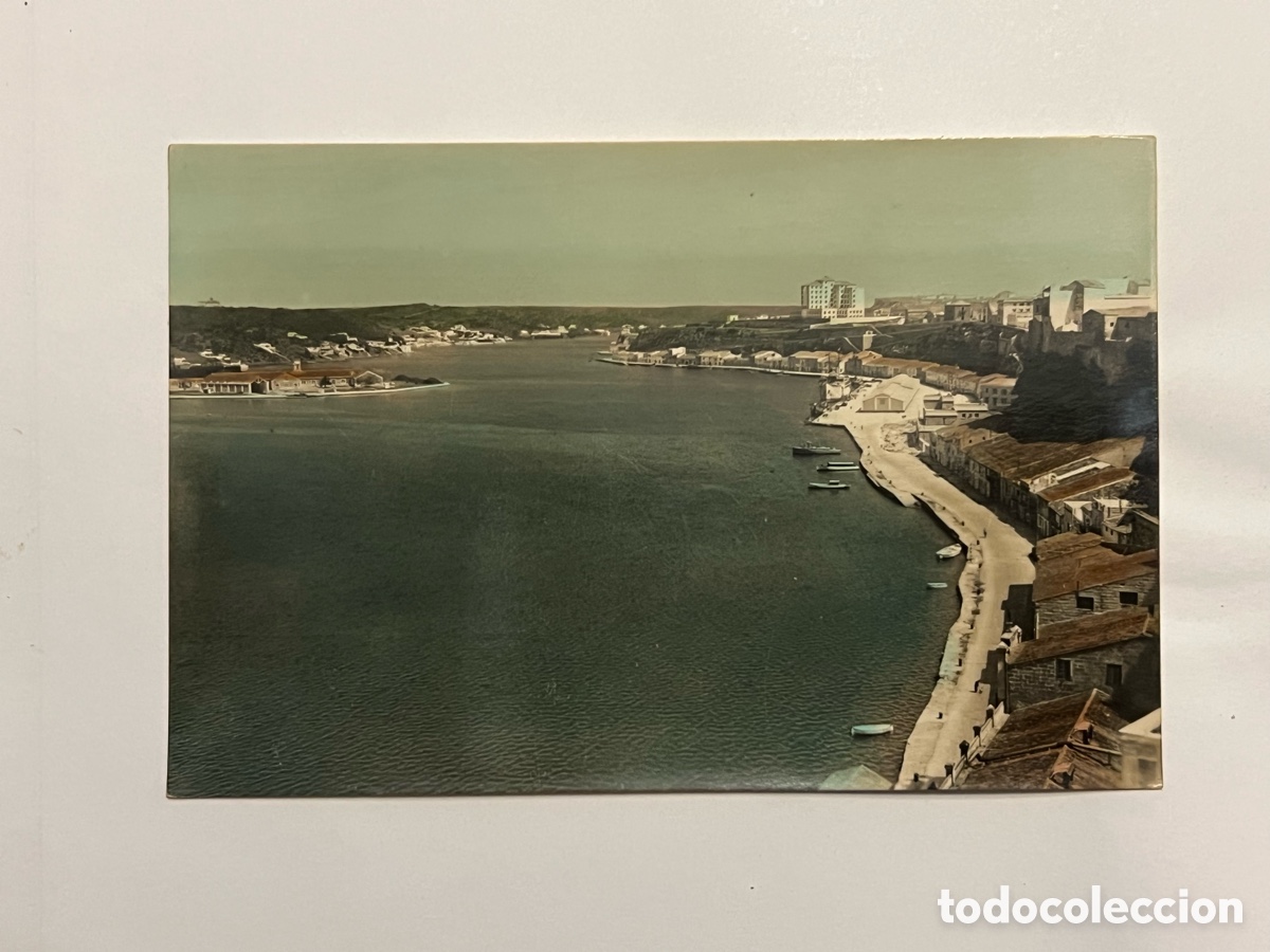 Postales: MAHON (Menorca) Postal No.56, Vista del puerto desde La Colarcega (a.1957) circulada