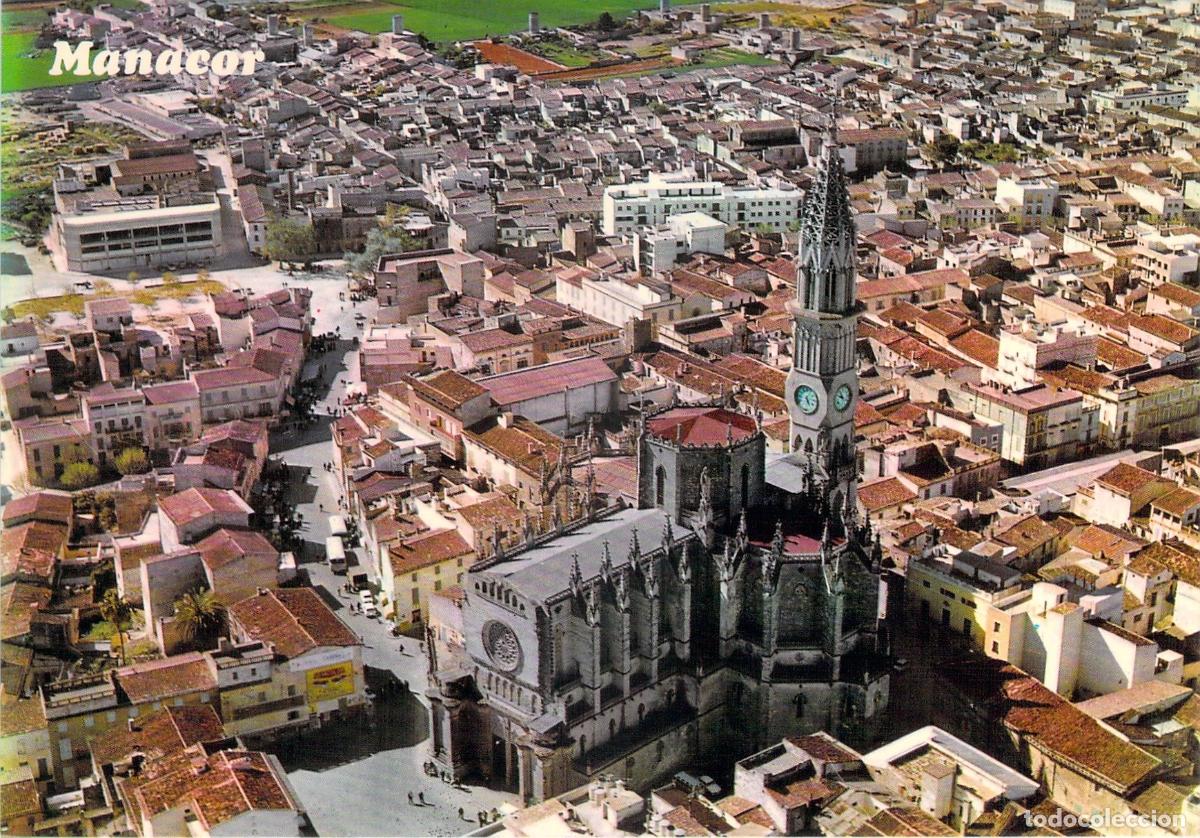 Postales: Postal de Manacor Mallorca vista a&eacute;rea de la Real Parroquia