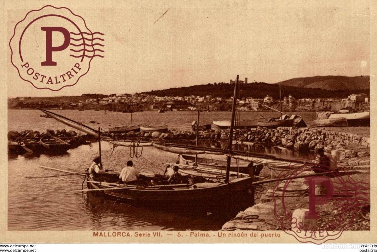 Postales: MALLORCA. SERIE VII. PALMA. UN RINCON DEL PUERTO.