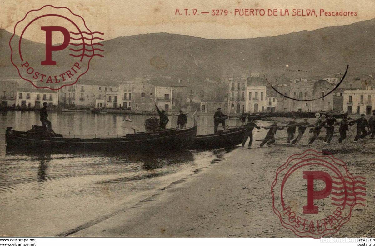 Postales: PUERTO DE LA SELVA. PESCADORES