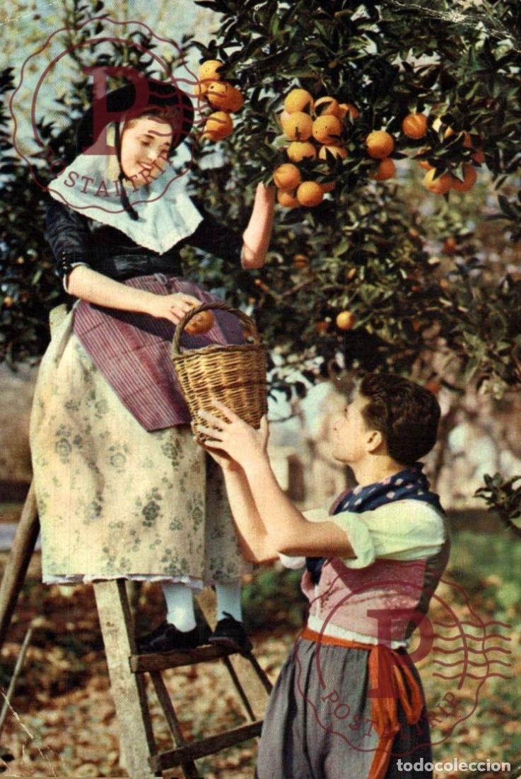 Postales: MALLORCA. PALMA. PAREJA TIPICA RECOGIENDO NARANJAS