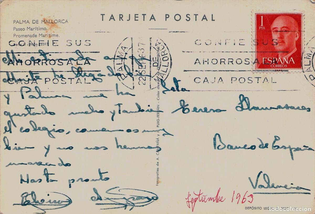 Postales: Postal de Palma de Mallorca, Paseo Mar&iacute;timo - Foto 2