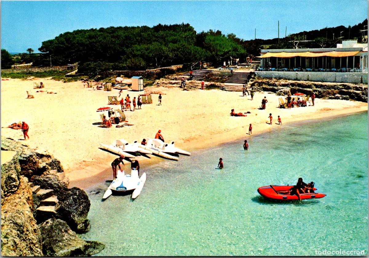 Postales: Ciudadela (Menorca) - Cala Blanca - Luc&iacute;a Mora 366 - 150x104mm -Patines de Playa-Zodiac-Restaurante