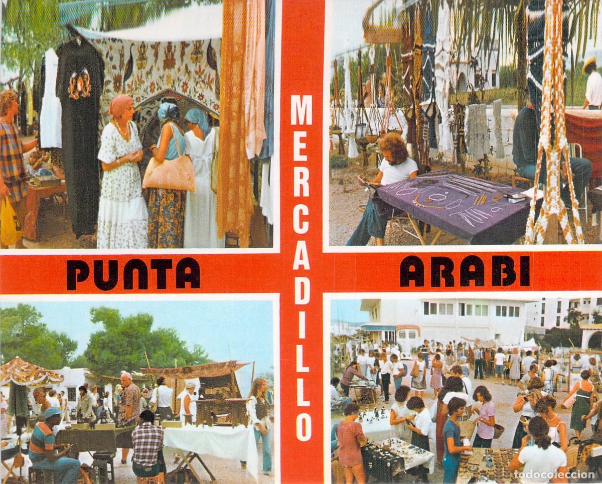 Postales: Postal de Ibiza, Mercadillo de Punta Arabi