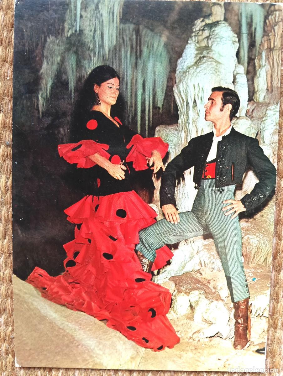 Postales: ANTONIO CARRILLO Y CUADRO FLAMENCO EN LAS CUEVAS DE CAMPANET - MALLORCA - ED. ICARIA