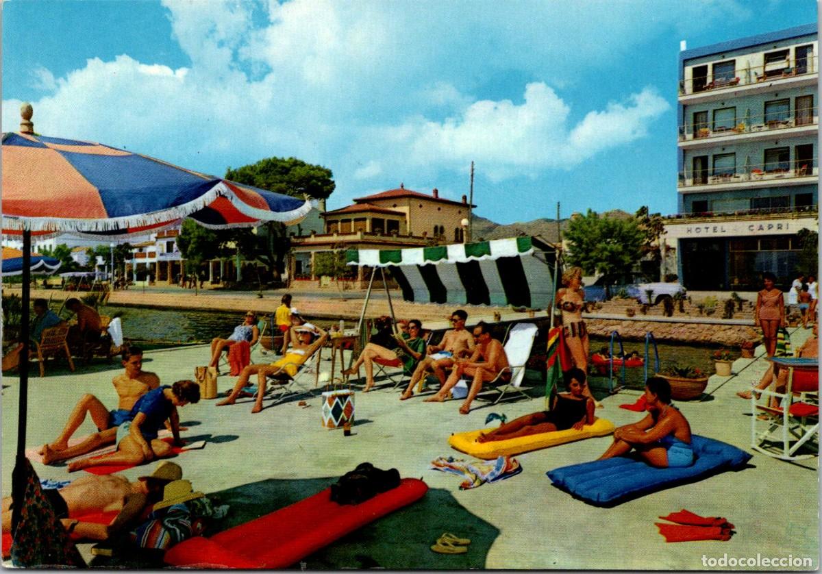Postales: Puerto de Pollensa (Mallorca) - Hotel Capri - Casa Planas 1955 - 149x103mm - In&eacute;dita en Todocolecci&oacute;