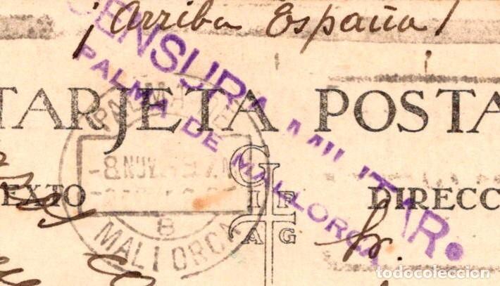 Postales: Puerto de S&oacute;ller - Truyol 64 - Fotogr&aacute;fica - Censura Militar Palma de Mallorca - &iquest;Arriba Espa&ntilde;a!