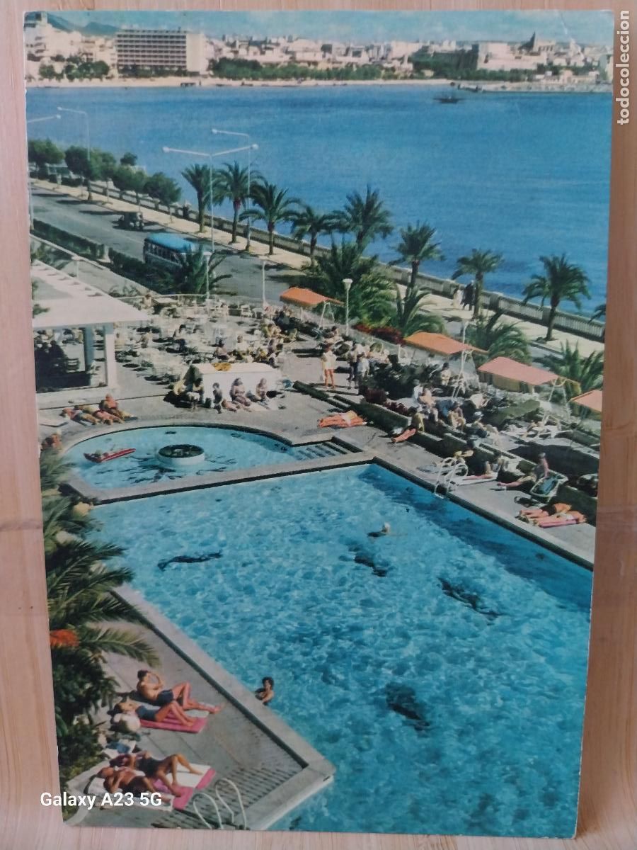 Postales: PASEO MARITIMO PALMA DE MALLORCA ED RAKER 7 SC ORIGINAL ..---. PISCINA