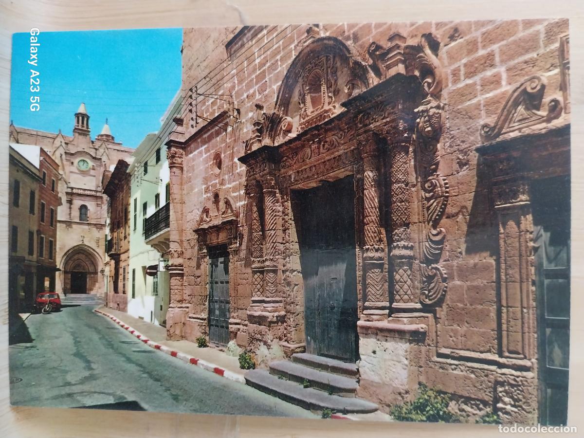 Postales: CIUDADELA CALLE ROSARIO MENORCA ED LUCIA MORA 31 SC ORIGINAL COCHE CLASICO MOTOCICLETA
