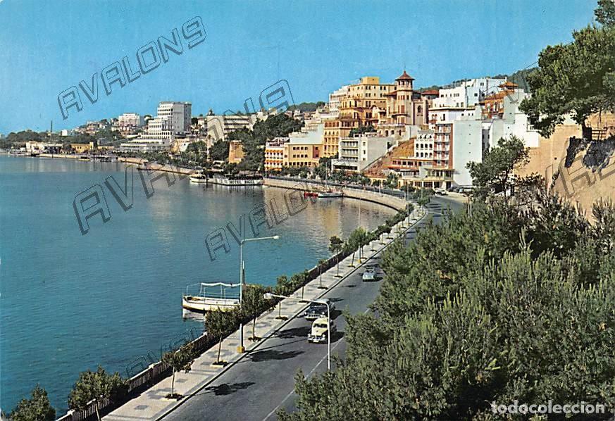 Postales: Paseo Mar&iacute;timo de Palma de Mallorca - con reverso de Fly Jet Sabena - Sin Circular - 1960