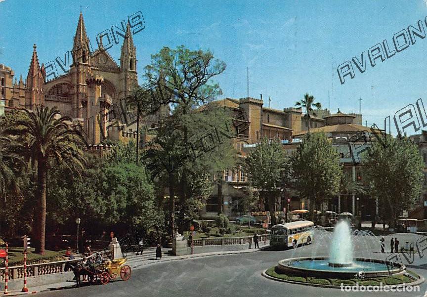 Postales: Plaza de la Reina (Palma de Mallorca) - Circulada con sello - 1962