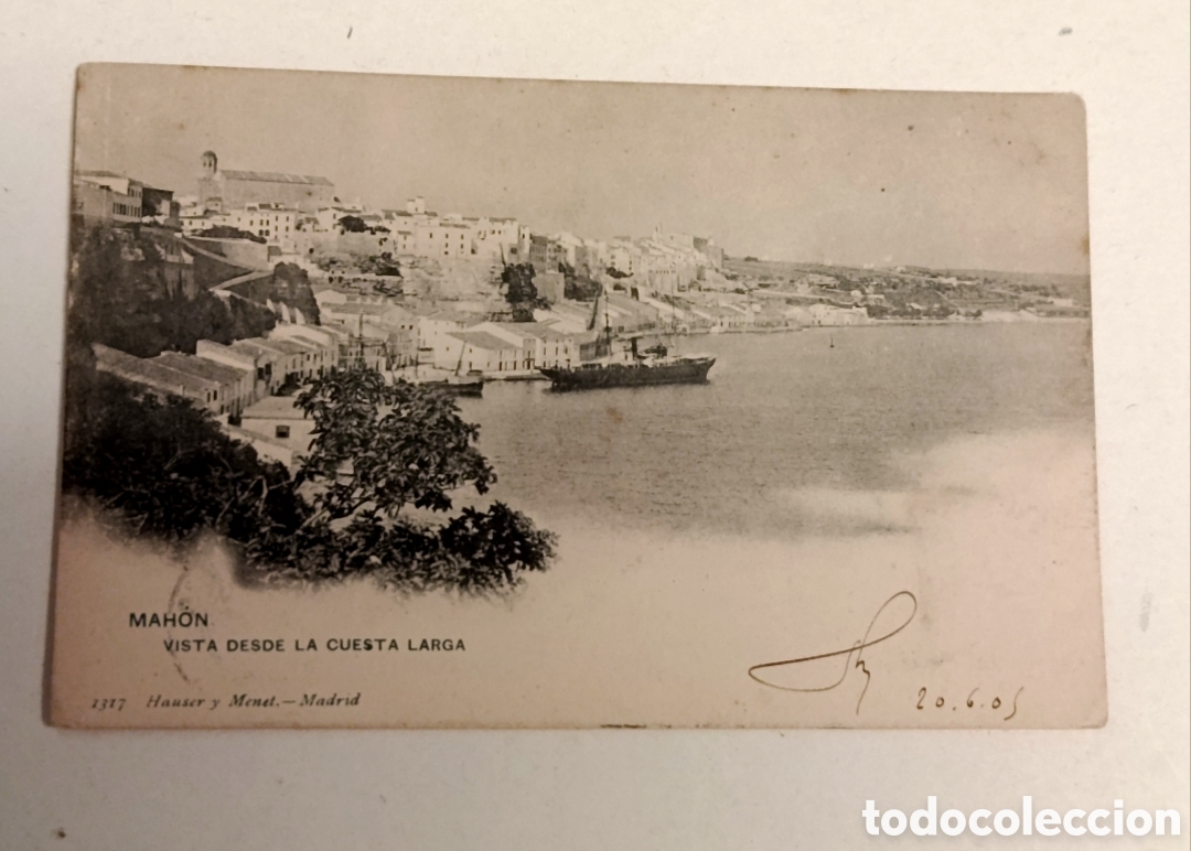 Postales: Postal antigua de Mah&oacute;n