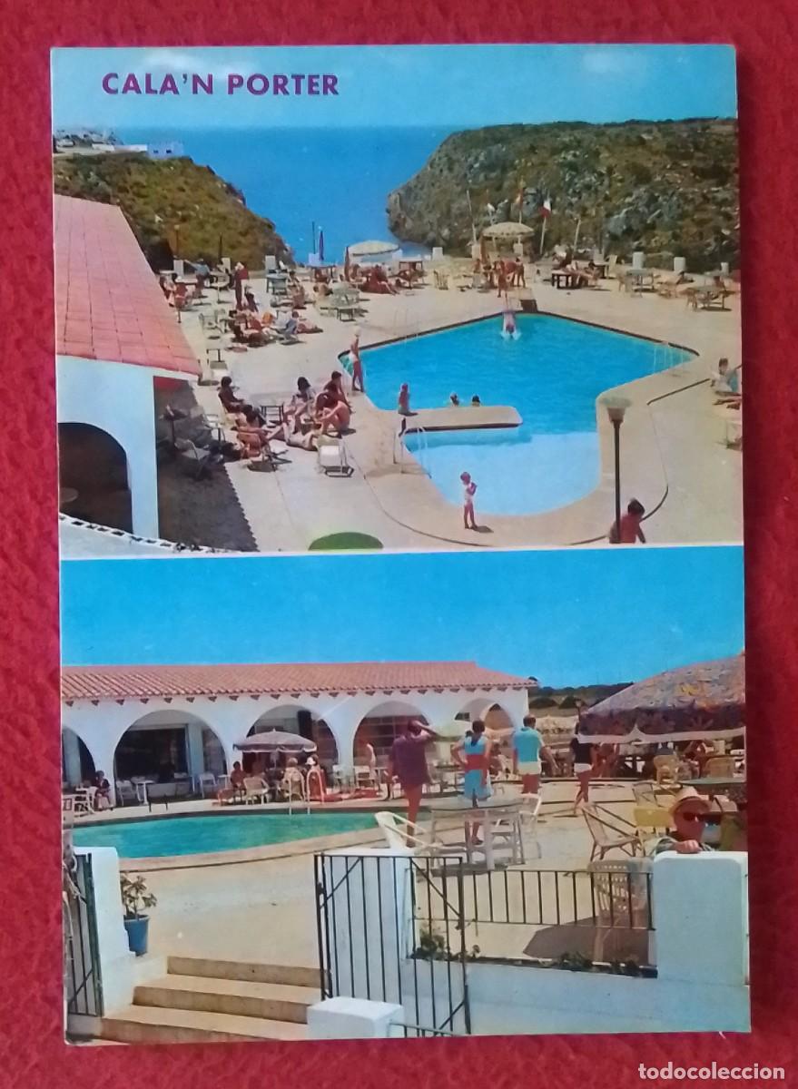 Postales: POSTAL POST CARD BALEARIC ISLANDS CALA&acute;N PORTER MENORCA HOTEL PLAYA AZUL..CON SELLO MUTUALIDAD...