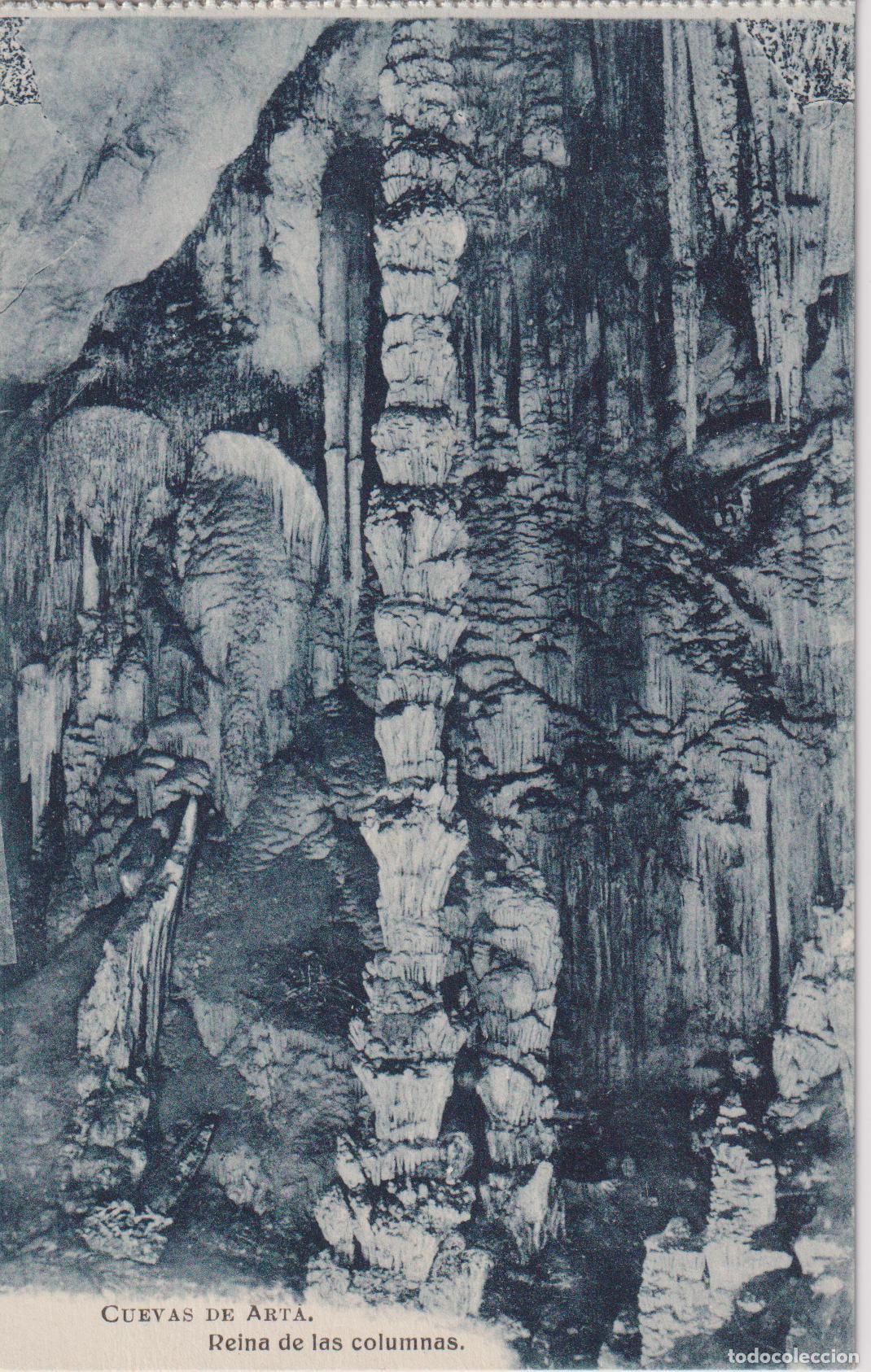 Postales: MALLORCA, CUEVAS DE ART&Aacute;, REINA DE LAS COLUMNAS - CLIS&Eacute; J.SANCHO - S/C